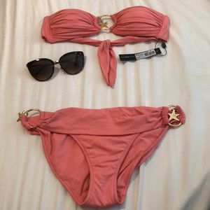 Pink Brazilian style bikini- size small